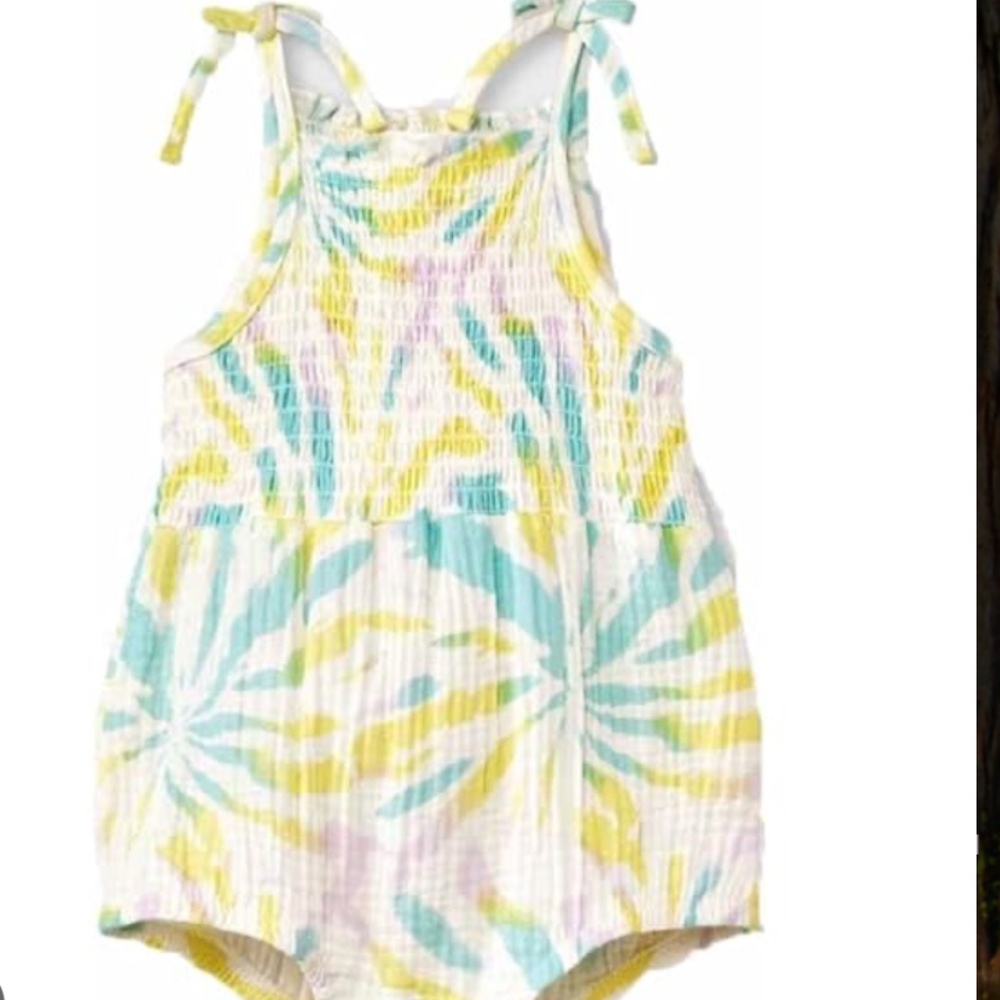🌸 Grayson Mini Pastel Bubble Romper • 0-3 Months • Cotton Gauze